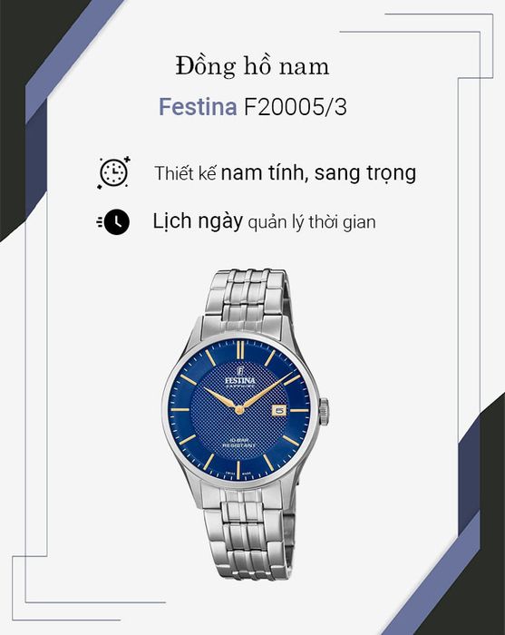 Tổng quan về đồng hồ nam Festina F20005/3