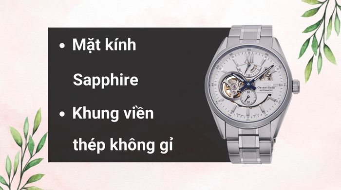 Chất liệu mặt kính và khung viền của mẫu đồng hồ