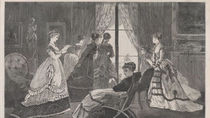 Women eagerly anticipating the arrival of gentlemen callers.