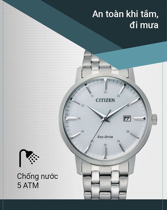 Đồng hồ nam Citizen BM7460-88H có hệ số chống nước 5 ATM
