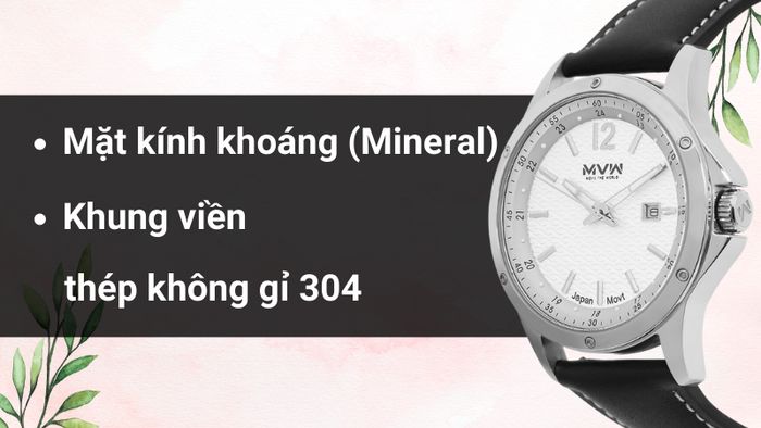 Chất liệu mặt kính và khung viền của mẫu đồng hồ