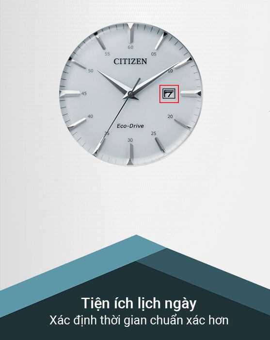 Đồng hồ nam Citizen BM7460-88H có tiện ích lịch ngày