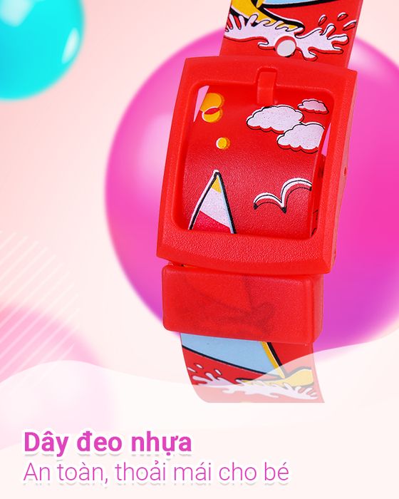 Đồng hồ trẻ em Smile Kid SL061-02 có dây đeo nhựa nhẹ nhàng