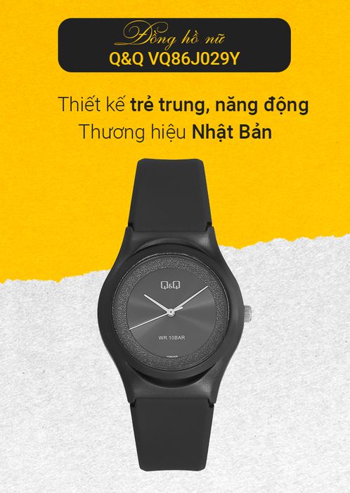 Đồng hồ Nữ Q&Q VQ86J029Y mang thương hiệu Nhật Bản