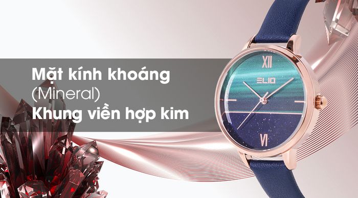 Đồng hồ nữ Elio EL029-01 có khả năng chịu va đập tốt