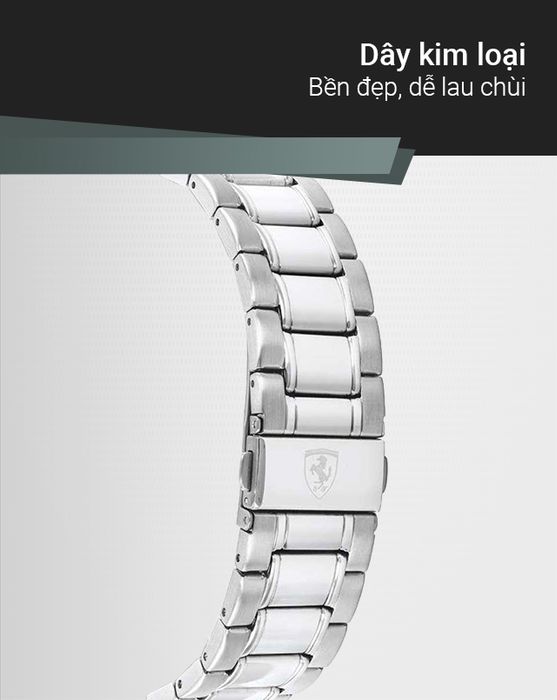 Đồng hồ Nam Ferrari 0830772 có dây kim loại bền đẹp