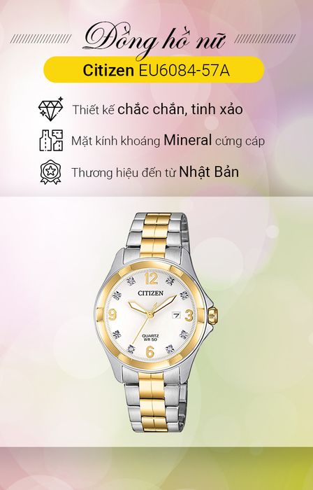 Tổng quan đồng hồ Nữ Citizen EU6084-57A