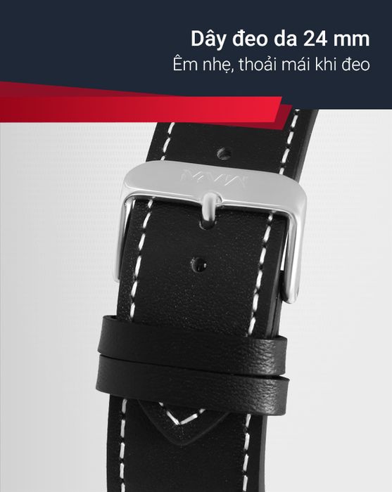 Đồng hồ nam MWW ML044-01 có dây đeo da êm tay và nhẹ nhàng