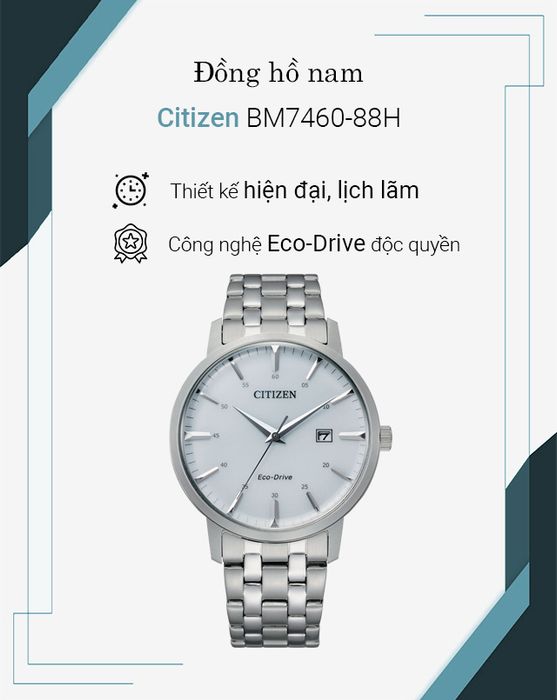 Tổng quan về đồng hồ nam Citizen BM7460-88H