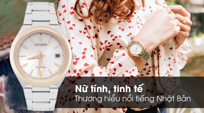 Đồng hồ nữ Citizen FE6024-55B - Eco-Drive sang trọng, tinh tế