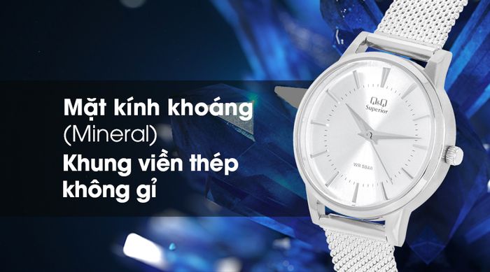 Đồng hồ nữ Q&Q S399J211Y có lớp vỏ bền bỉ