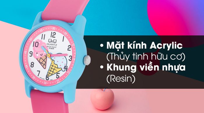 Đồng hồ trẻ em Q&Q VR41J007Y có lớp vỏ ngoài bền chắc