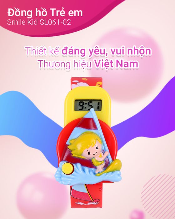Tổng quan về đồng hồ trẻ em Smile Kid SL061-02