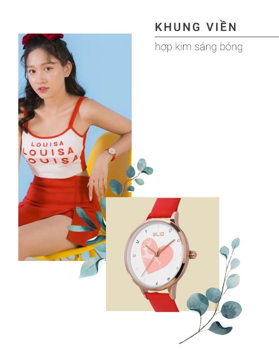 Đồng hồ nữ Elio EL043-01 có khung viền chắc chắn
