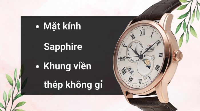 Chất liệu mặt kính và khung viền của mẫu đồng hồ
