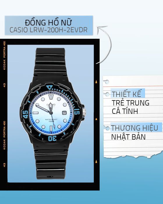 Tổng quan về đồng hồ Nữ Casio LRW-200H-2EVDR