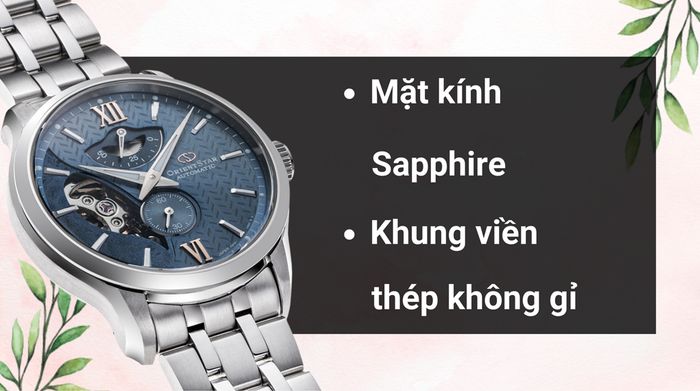 Chất liệu mặt kính và khung viền của mẫu đồng hồ
