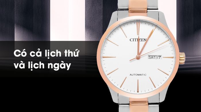 Đồng hồ Nam Citizen NH8356-87A - Cơ tự động có tiện ích lịch thứ, ngày