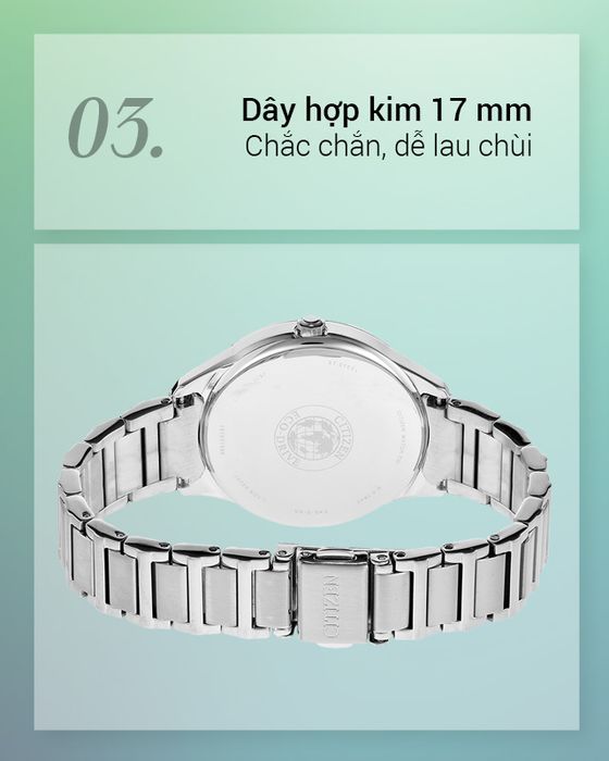 Đồng hồ nữ Citizen FE6100-59A có dây đeo chống ăn mòn tốt