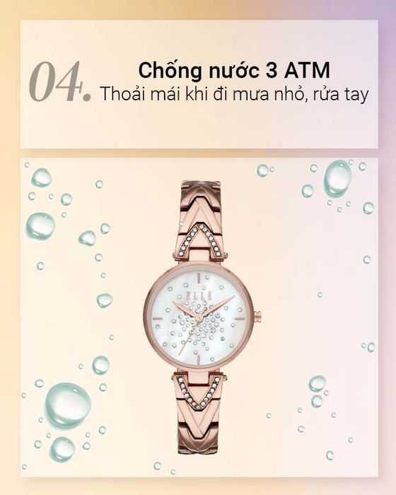 Đồng hồ Nữ Elle ELL21043 có hệ số chống nước 3 ATM