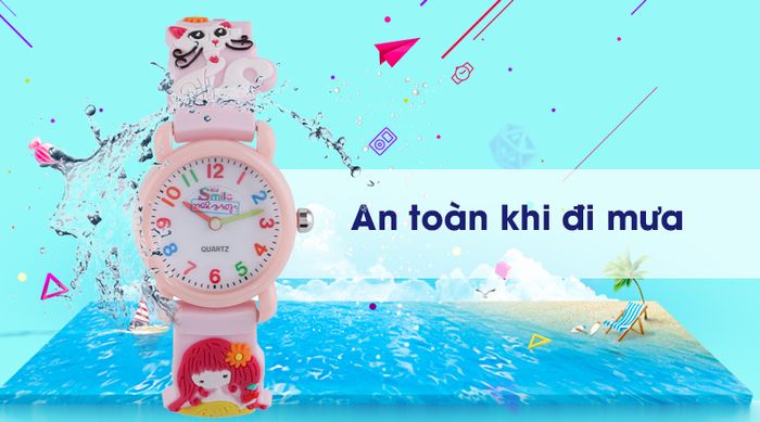 Đồng hồ trẻ em Smile Kid SL027-01 có hệ số chống nước 3 ATM