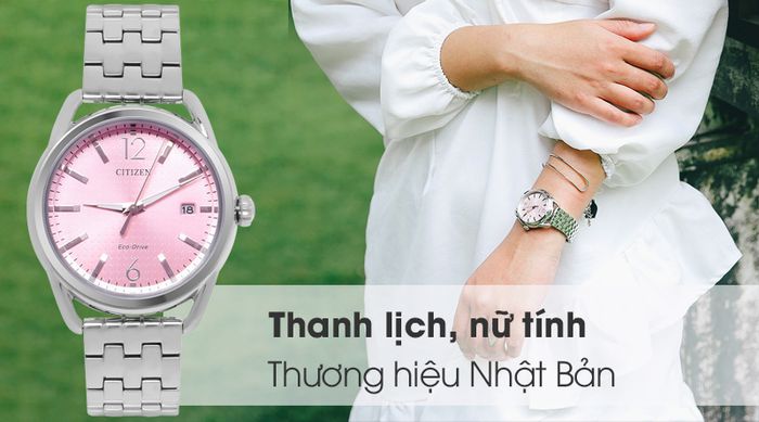 Đồng hồ nữ Citizen FE6080-71X - Eco-Drive có thiết kế thanh lịch, nữ tính