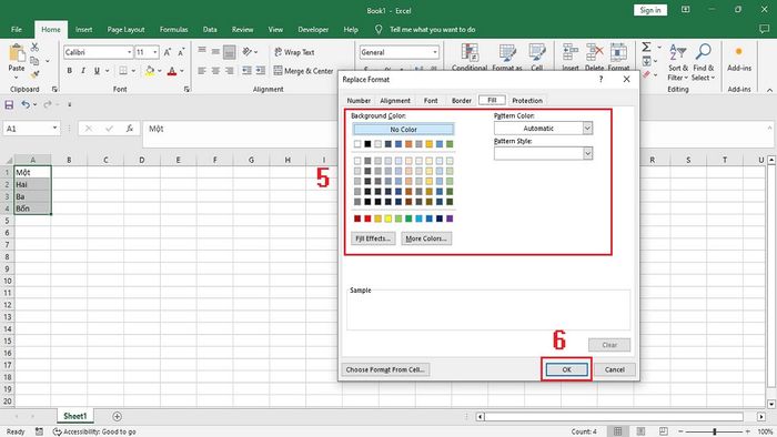 Thay đổi định dạng dữ liệu trên một cột hoặc bảng tính trong Excel - Bước 3