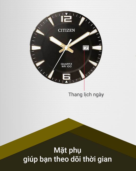 Đồng hồ Nam Citizen BI5059-50E giúp bạn theo dõi thời gian với mặt phụ