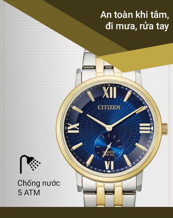 Đồng hồ nam Citizen BE9176-76L có hệ số chống nước 5 ATM
