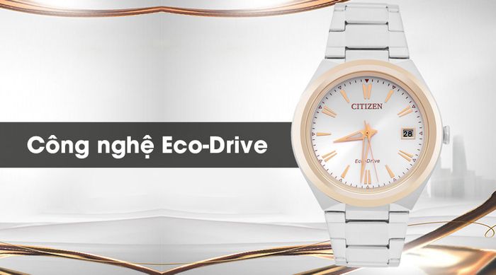 Đồng hồ nữ Citizen FE6024-55B - Eco-Drive sử dụng công nghệ Eco - Drive