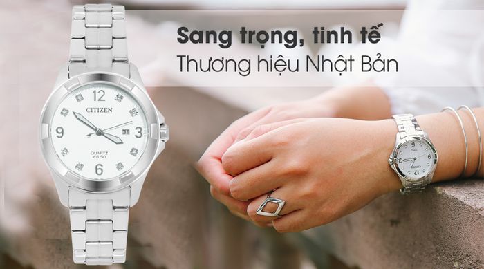 Đồng hồ nữ Citizen EU6080-58D có kiểu dáng thanh lịch
