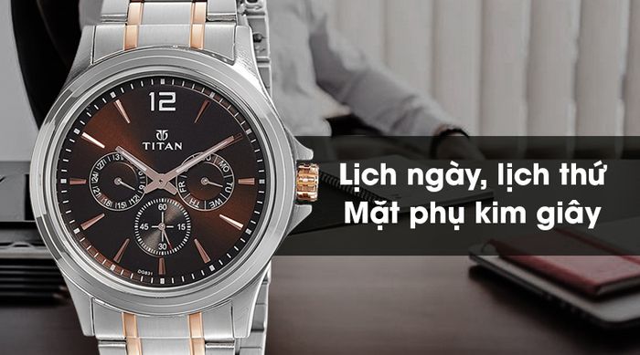 Đồng hồ nam Titan 1698KM01 có thêm nhiều tính năng tiện ích khác