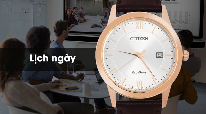 Đồng hồ nam Citizen AW1232-12A có trang bị lịch ngày tiện lợi