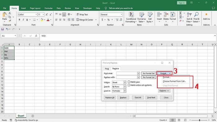 Thay đổi định dạng dữ liệu trên một cột hoặc bảng tính trong Excel - Bước 2