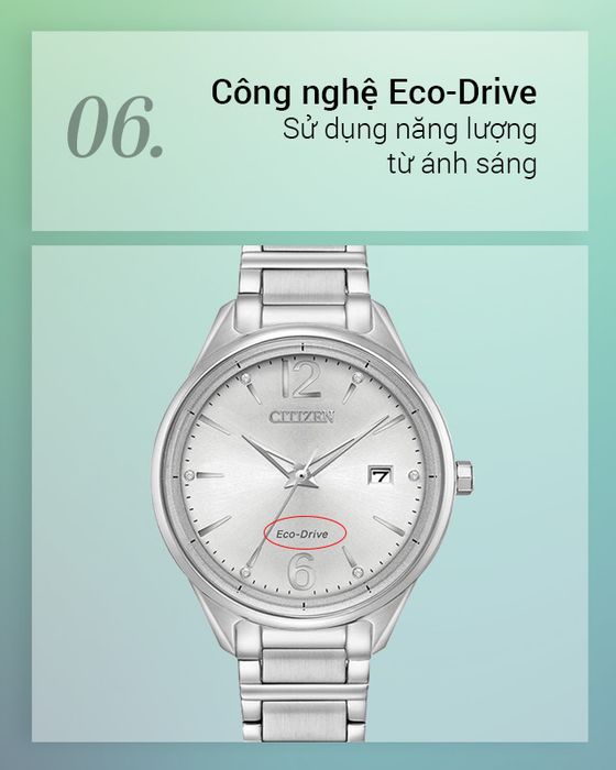 Đồng hồ nữ Citizen FE6100-59A với công nghệ Eco-Drive độc quyền của Citizen