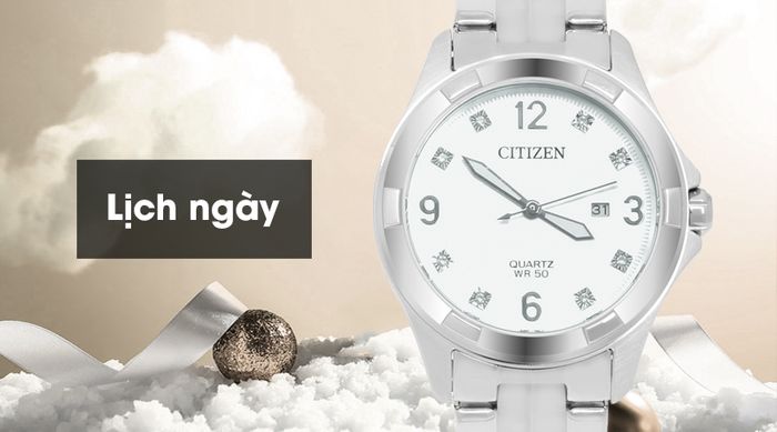 Đồng hồ nữ Citizen EU6080-58D có lịch ngày tiện ích