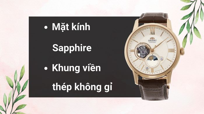 Chất liệu mặt kính và khung viền của mẫu đồng hồ