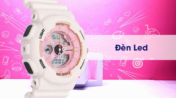 Đồng hồ trẻ em Smile Kid SL017-01 có đèn led sáng mạnh
