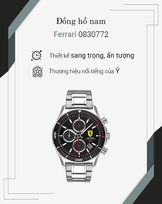 Tổng quan về đồng hồ Nam Ferrari 0830772