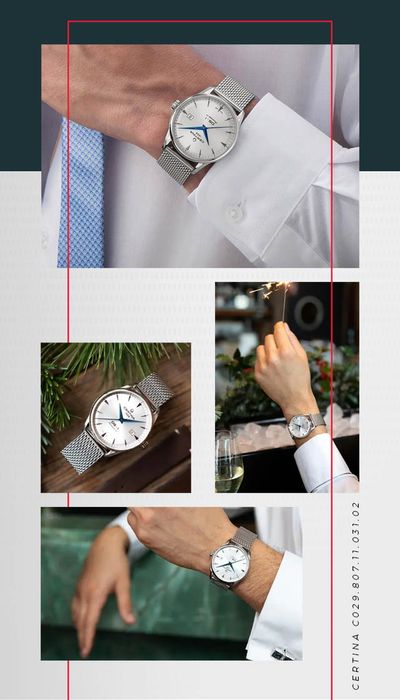 Đồng hồ nam Certina C029.807.11.031.02 khi đeo trên tay