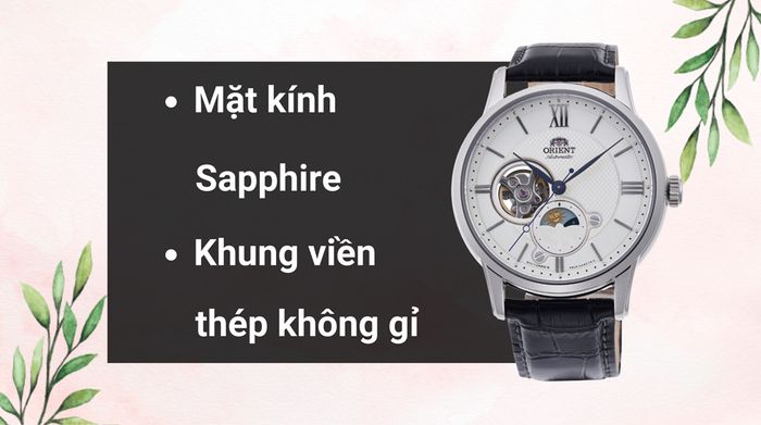 Chất liệu mặt kính và khung viền của mẫu đồng hồ