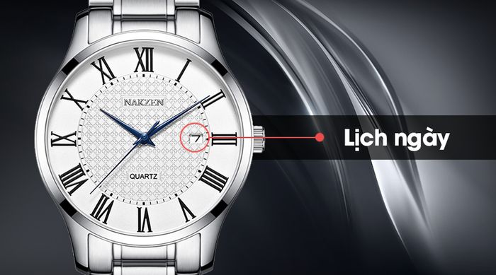 Đồng hồ nam Nakzen SS4073G-7 trang bị lịch ngày tiện lợi