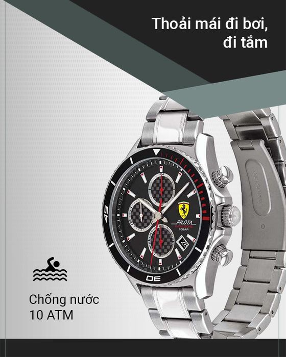 Đồng hồ Nam Ferrari 0830772 có hệ số chống nước 10 ATM