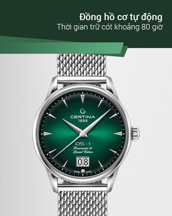 Đồng hồ nam Certina C029.426.11.091.60 hoạt động không cần dùng pin