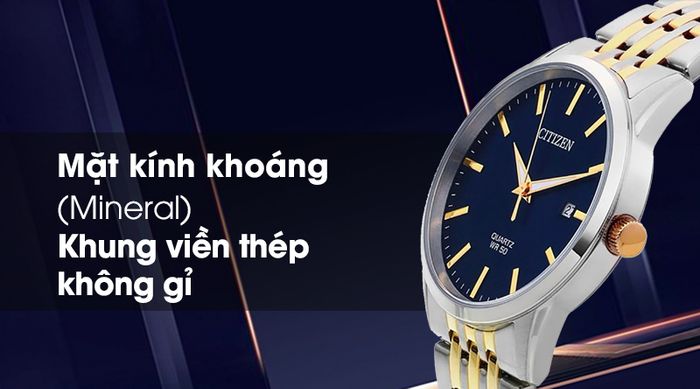 Đồng hồ Nam Citizen BI5006-81L có lớp vỏ chắc chắn