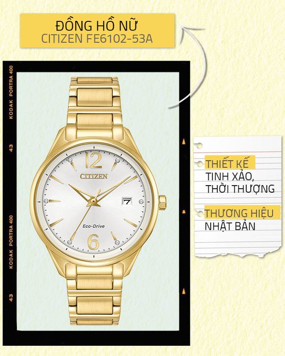 Tổng quan về đồng hồ Nữ Citizen FE6102-53A