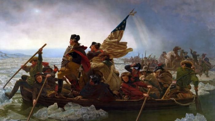 Washington Crossing the Delaware, a painting by Emanuel Leutze, completed in 1851.