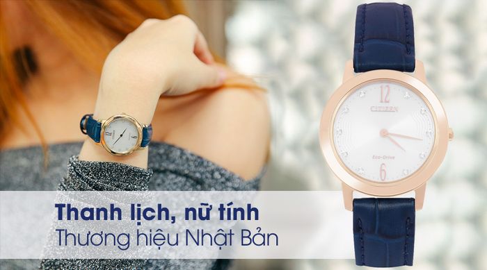 Đồng hồ nữ Citizen EX1493-13A - Eco-Drive có kiểu dáng sang trọng, thanh lịch