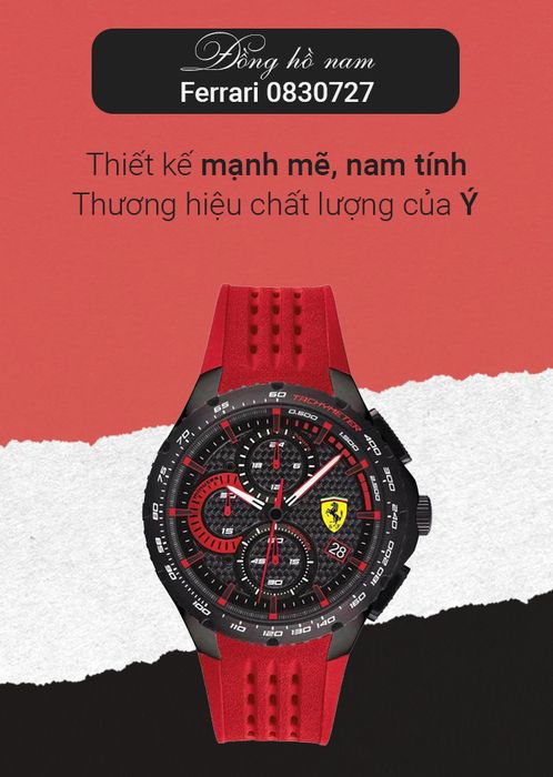 Đồng hồ Nam Ferrari 0830727 có thiết kế nam tính, mạnh mẽ