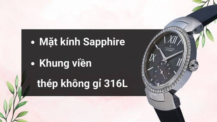 Chất liệu mặt kính và khung viền của mẫu đồng hồ